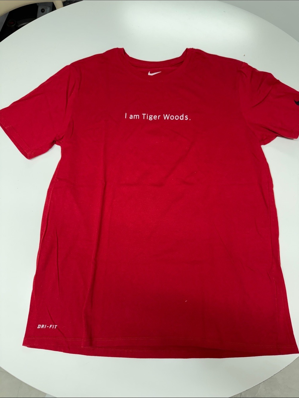 Nike Red Short-Sleeve Dri-FIT 'I am Tiger Woods.' Graphic Tee